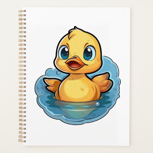 Cartoon eend illustratie planner (Voorkant)