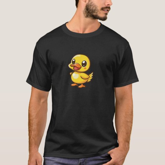 Cartoon eend illustratie t-shirt (Voorkant)