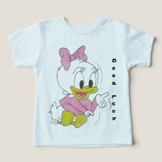 Cartoon Eend Peuter T-Shirt Handgetekend ontwerp (Design voorkant)