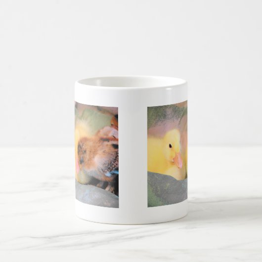 Cartoon eenden en kuiken koffiemok (Center)