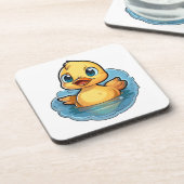 Cartoon eenden illustratie bier onderzetter (Linkerzijde)