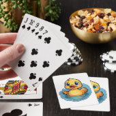 Cartoon eenden illustratie pokerkaarten (Insitu)