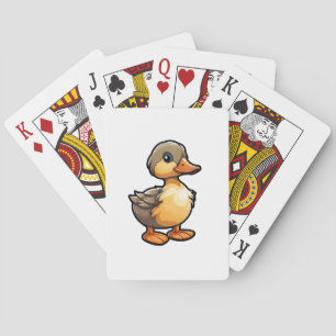 Cartoon eenden illustratie pokerkaarten