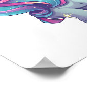 Cartoon eenhoorn illustratie poster (Hoek)