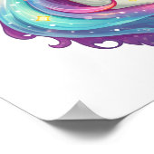 Cartoon eenhoorn illustratie poster (Hoek)