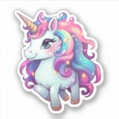 Cartoon eenhoorn illustratie sticker (Voorkant)
