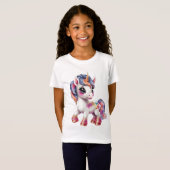 cartoon eenhoorn t-shirt (Voorkant volledig)