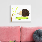 Cartoon Egel Canvas Afdruk (Insitu (Woonkamer))