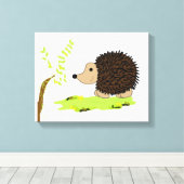 Cartoon Egel Canvas Afdruk (Insitu (Houten vloer))