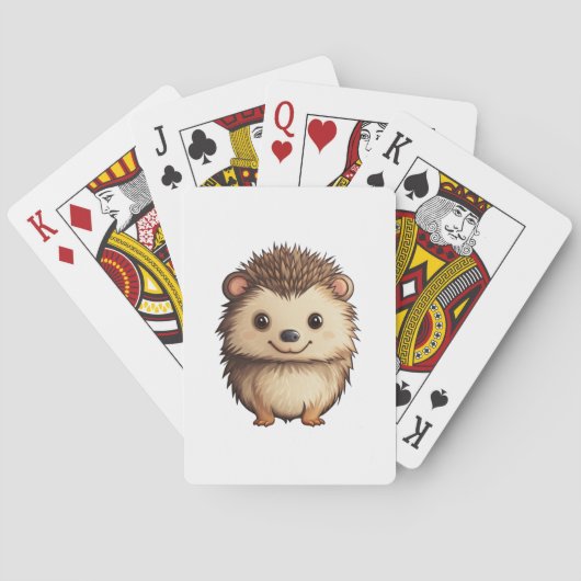Cartoon egel illustratie pokerkaarten (Achterkant)