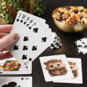 Cartoon egel illustratie pokerkaarten (Insitu)
