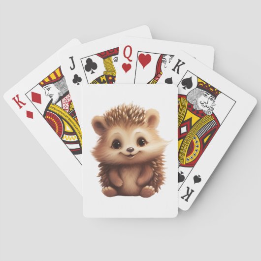Cartoon egel illustratie pokerkaarten (Achterkant)