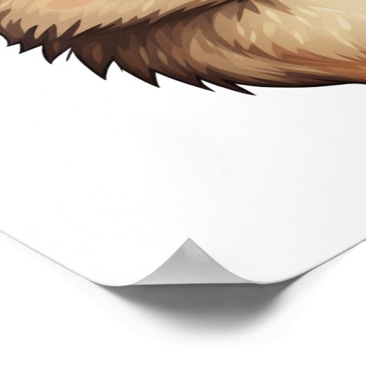 Cartoon egel illustratie poster (Hoek)