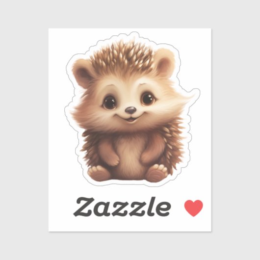 Cartoon egel illustratie sticker (Vel)