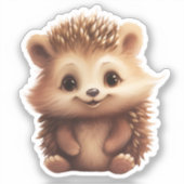 Cartoon egel illustratie sticker (Voorkant)