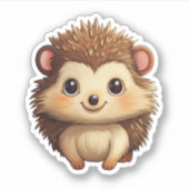 Cartoon egel illustratie sticker (Voorkant)