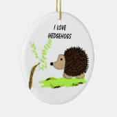 Cartoon Egel Keramisch Ornament (Rechts)