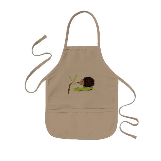 Cartoon Egel Kinder Schort (Voorkant)