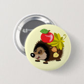 cartoon egel ronde button 5,7 cm (Voorkant /achterkant)