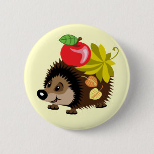 cartoon egel ronde button 5,7 cm