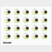 Cartoon Egel Ronde Sticker (Vel)