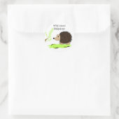 Cartoon Egel Ronde Sticker (Tas)