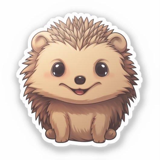 Cartoon egel sticker (Voorkant)