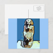 Cartoon Egyptisch beeld Briefkaart (Voorkant / Achterkant)