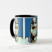 Cartoon Egyptisch beeld Mok (Voorkant links)