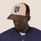 Cartoon Egyptisch beeld Trucker Pet (In situ)