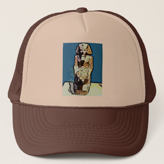 Cartoon Egyptisch beeld Trucker Pet (Voorkant)