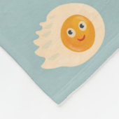 Cartoon Eieren Pattern Cute Food Fleece Deken (Hoek)