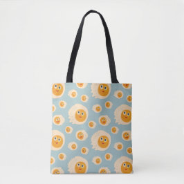 Cartoon Eieren Pattern Cute Food Tote Bag