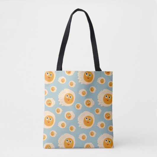 Cartoon Eieren Pattern Cute Food Tote Bag (Voorkant)