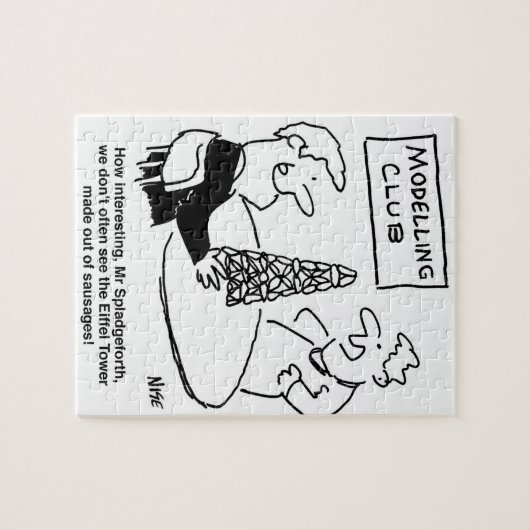 Cartoon Eiffeltoren modelleren Legpuzzel (Horizontaal)