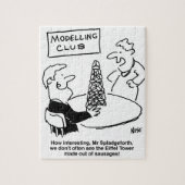 Cartoon Eiffeltoren modelleren Legpuzzel (Verticaal)