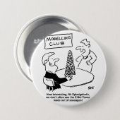 Cartoon Eiffeltoren modelleren Ronde Button 7,6 Cm (Voorkant /achterkant)