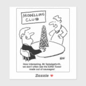 Cartoon Eiffeltoren modelleren Sticker (Vel)