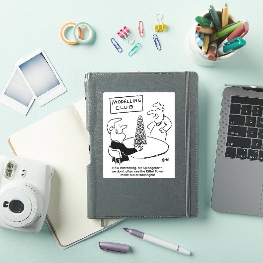 Cartoon Eiffeltoren modelleren Sticker (iPad Cover)