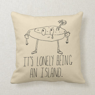Cartoon Eiland Kussen