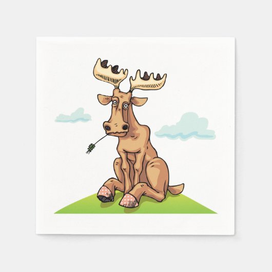 Cartoon Eland Papieren Servetten (Voorkant)