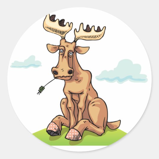 Cartoon Eland Stickers (Voorkant)