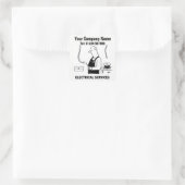 Cartoon Elektrisch thema Vierkante Sticker (Tas)