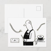 Cartoon elektrische services briefkaart (Voorkant / Achterkant)