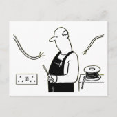 Cartoon elektrische services briefkaart (Voorkant)