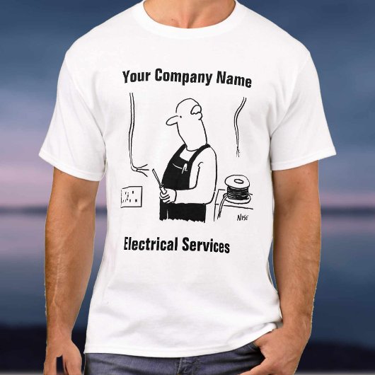 Cartoon Elektrische services. Elektrische T-Shirt
