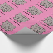 Cartoon Elephant Cadeaupapier (Hoek)
