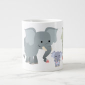 Cartoon Elephant Family Jumbo Mok (Voorkant)