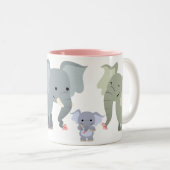 Cartoon Elephant Family Mok (Voorkant rechts)