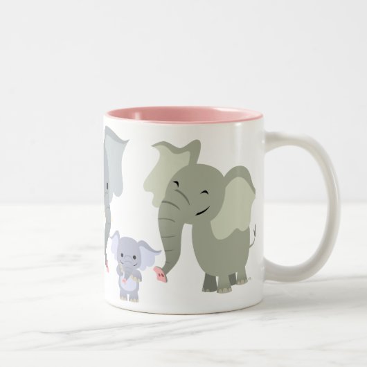 Cartoon Elephant Family Mok (Rechts)